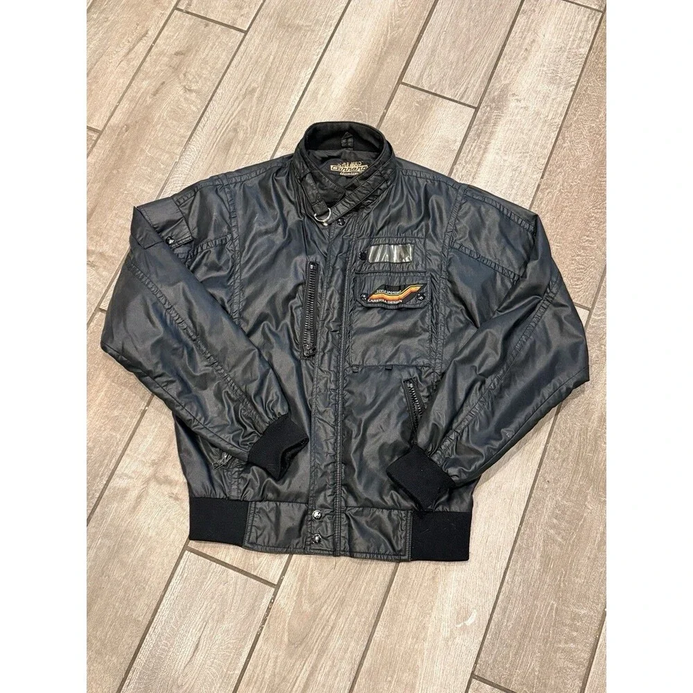 Authentic Vintage 1980s Style Auto Carrera Design Racing Jacket Adult Large - Picture 1 of 14